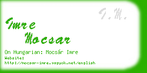 imre mocsar business card